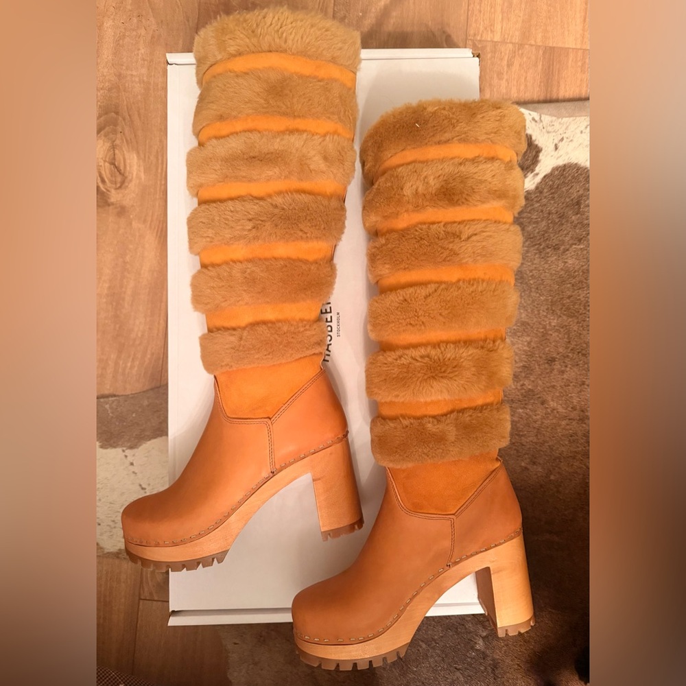 Swedish Hasbeens Romanian Knee Boots